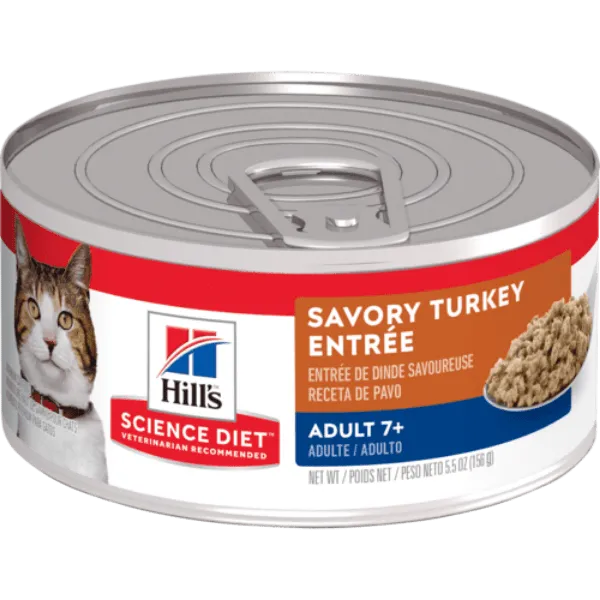 Science Diet Savory Turkey Entree Adult 7  Canned Cat Food