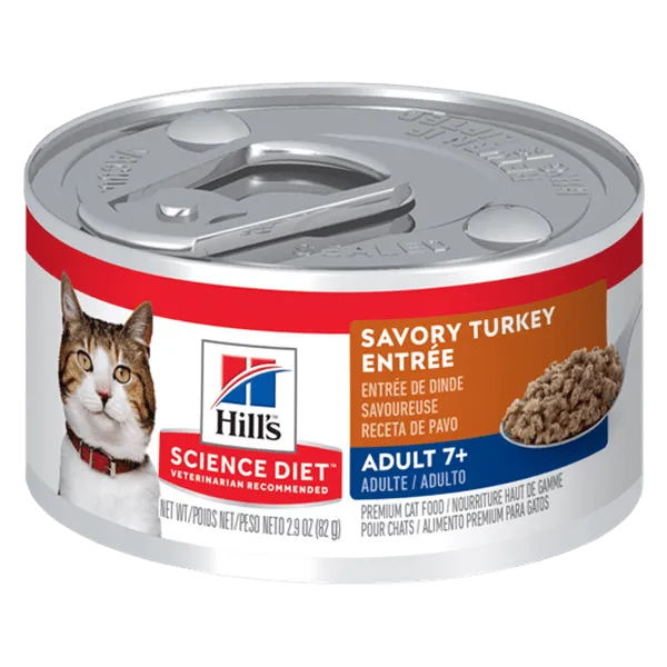 Science Diet Savory Turkey Entree Adult 7  Canned Cat Food