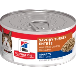 Science Diet Savory Turkey Entree Adult 7  Canned Cat Food