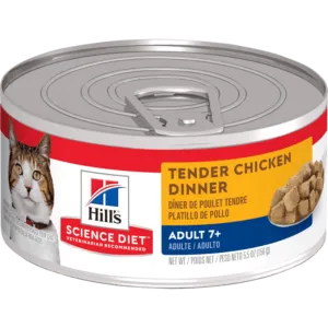 Science Diet Tender Chicken Dinner Adult 7  Canned Cat Food, 5.5oz