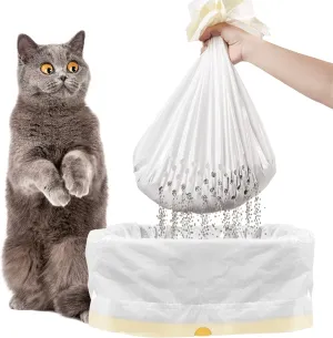 Sifting Litter Box Liners 14 Count,Drawstring Jumbo Cat Litter Bags Fits All Litter Box,Cat Products