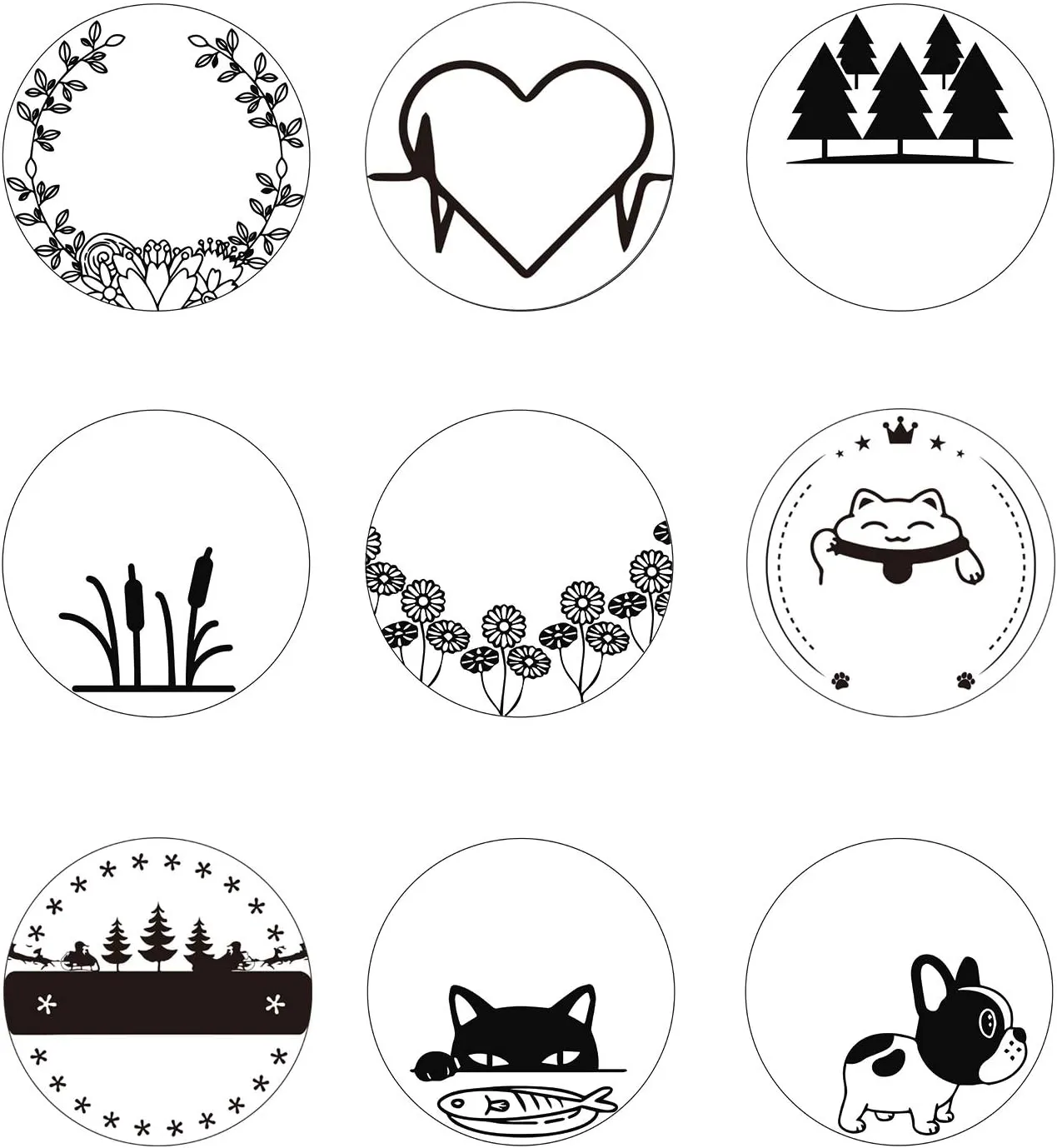 Stainless Steel Pet ID Tags, Personalized Dog and Cat Tags, Customized Dog Cat Name Tags Engraved on Both Sides in Round, Rectangle, Circle Shape