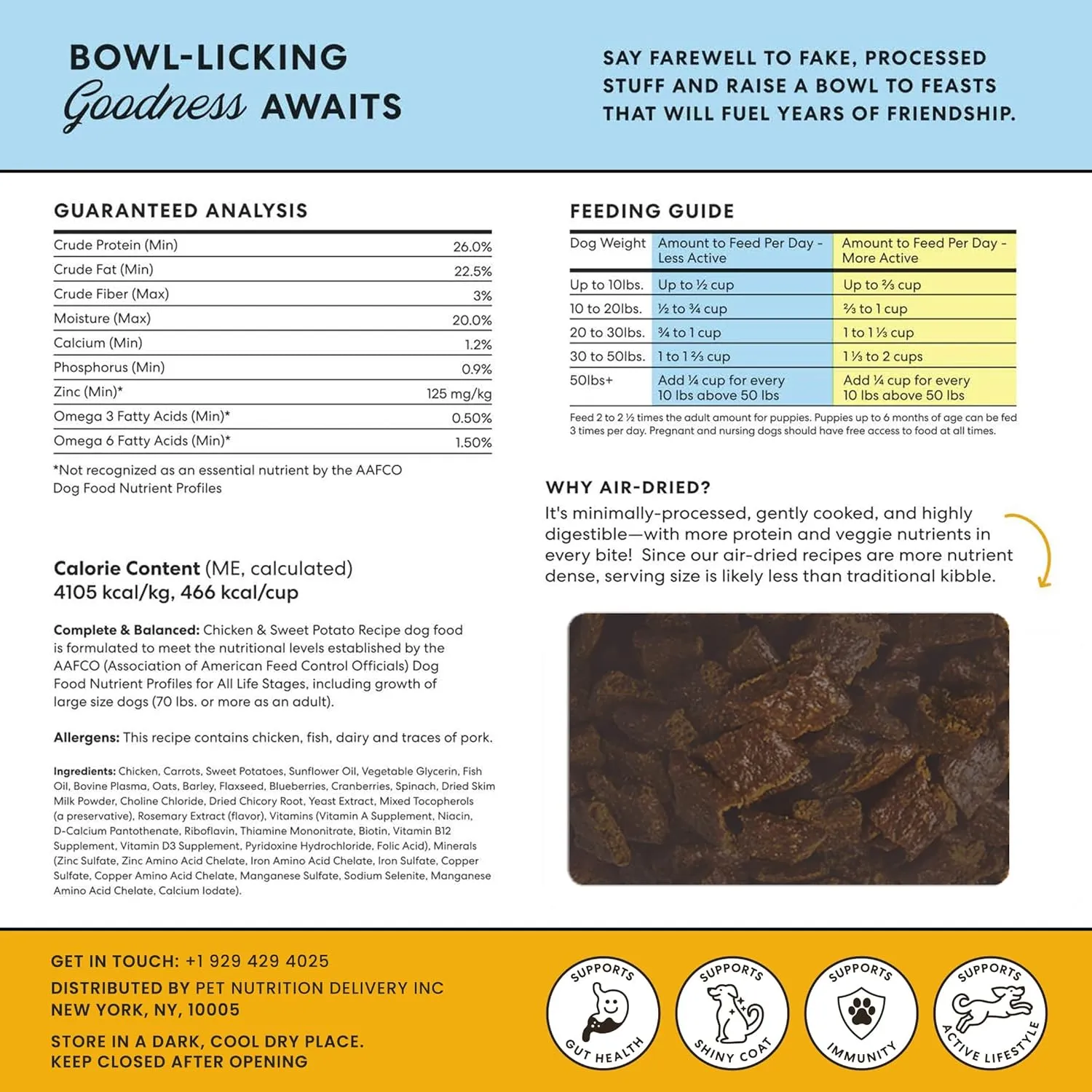The Pets Table Grain Inclusive Air Dried Dog Food 2 Pack - Chicken & Sweet Potato   Lamb & Beef, 16 Ounce (Pack of 2)