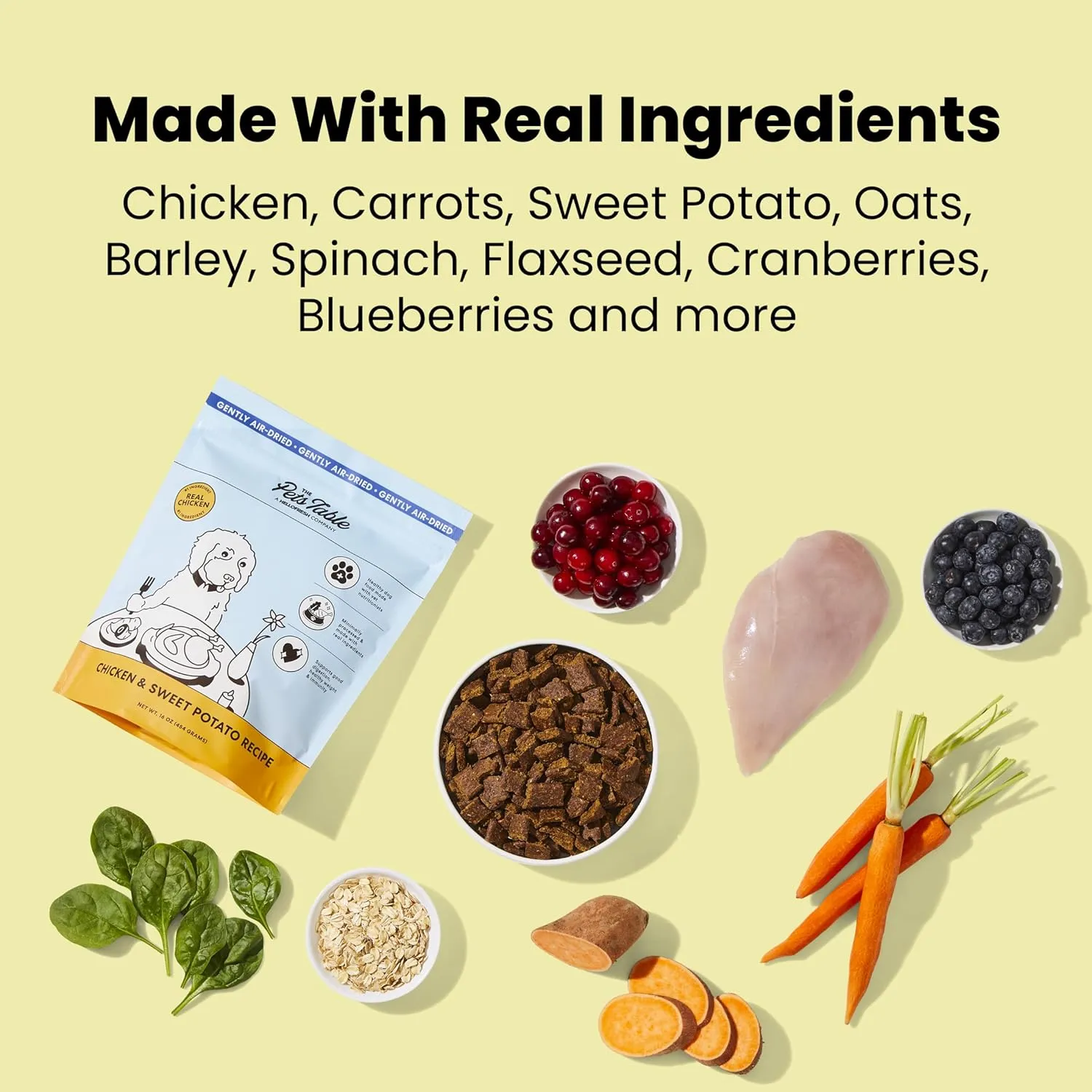 The Pets Table Grain Inclusive Air Dried Dog Food 2 Pack - Chicken & Sweet Potato   Lamb & Beef, 16 Ounce (Pack of 2)